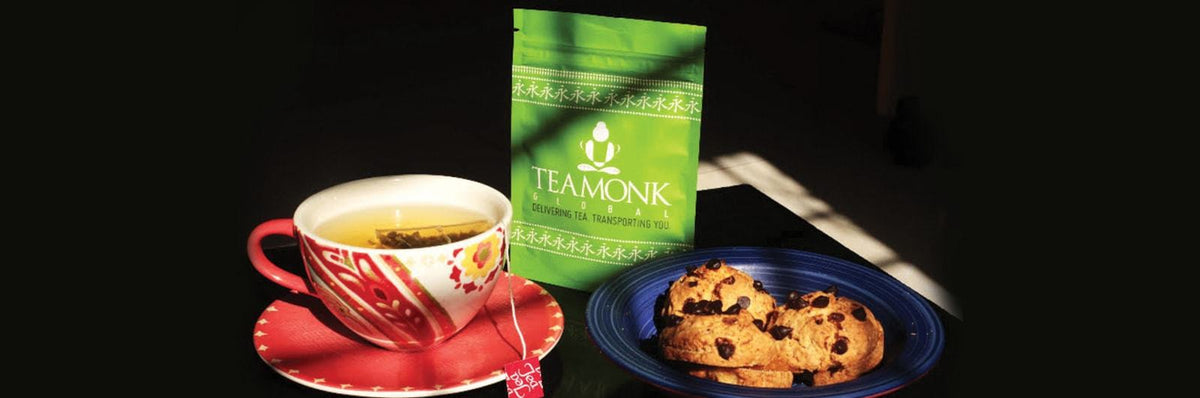 Apple scones and cinnamon green tea